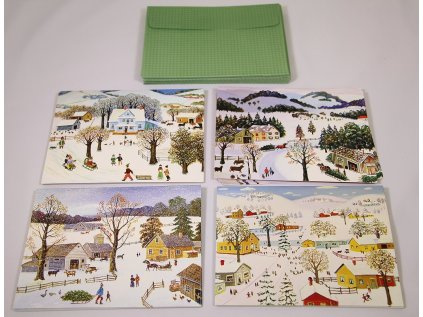 Galison Box s pohľadnicami Vianočné ľudové umenie