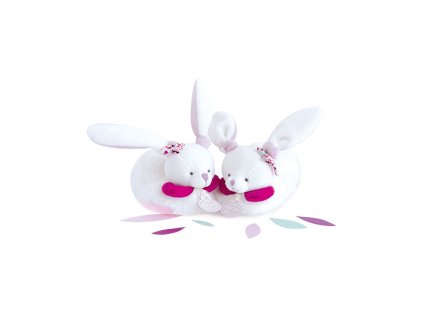 Doudou Darčeková sada - Sada topánočiek s hrkálkami králiček 6-12 mesiacov