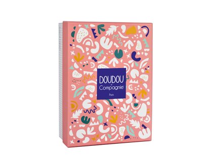 Doudou Darčeková sada - Plyšový muchláčik dinosaurus oranžový 25 cm