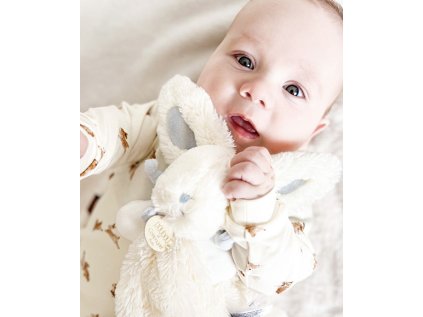 Doudou Darčeková sada - Plyšový zajačik modrý 26 cm