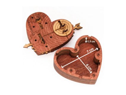 iDventure Hlavolam Trezor drevené srdce