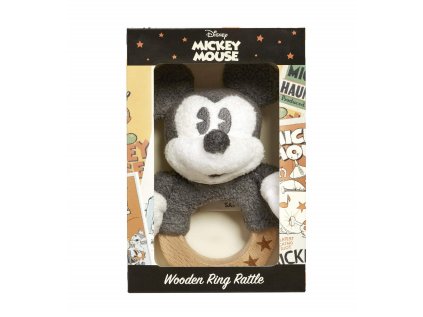 Rainbow Drevená/plyšová hrkálka Mickey Mouse