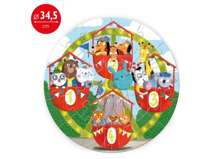 Magellan Okrúhle puzzle Zvieratká na ruskom bicykli