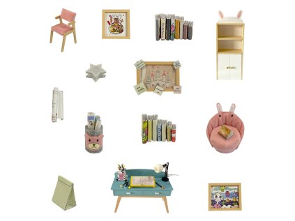 2Kids Toys miniatúra domčeka Študovňa