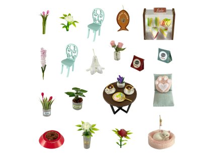 2Kids Toys miniatúra domčeka Mačacia kaviareň so záhradkou