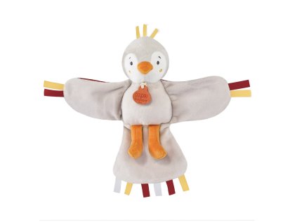 Doudou Darčeková sada - hudobná plyšová hračka vtáčik červený 23 cm