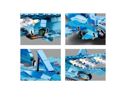 Sluban Model Bricks M38-B0985 Stíhací letoun Su-27 2v1 Poškozený obal