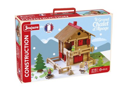 Jeujura Drevená stavebnica 215 dielov Veľká alpská chata