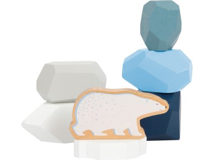 small foot Drevené balančné kamene Arctic