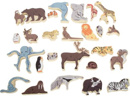 small foot Zvieracie puzzle písmená