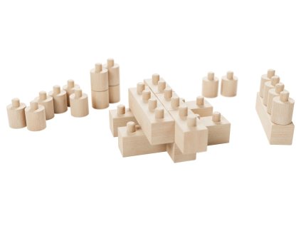 Walachia Drevená skladacia stavebnica Construct easy 46 dielov