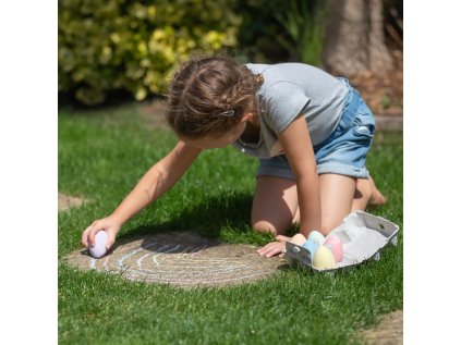 Bigjigs Toys Sada farebných kried v tvare vajcia 6 ks