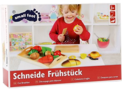 small foot Drevené krájanie potravín raňajky - poškodený obal