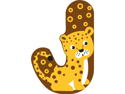 small foot Drevené písmeno J