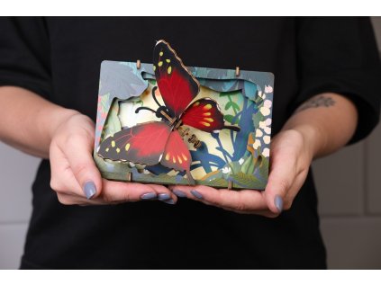 EscapeWelt 3D drevené puzzle Motýľ