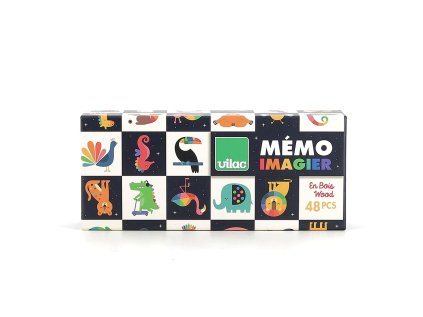 Vilac Drevené pexeso dúhové zvieratká