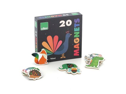 Vilac Magnetky dúhové zvieratká 20 ks