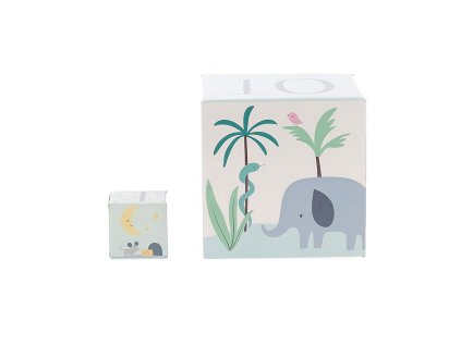 Vilac Skladacia veža z kociek zvieratá sveta s číslami 1-10