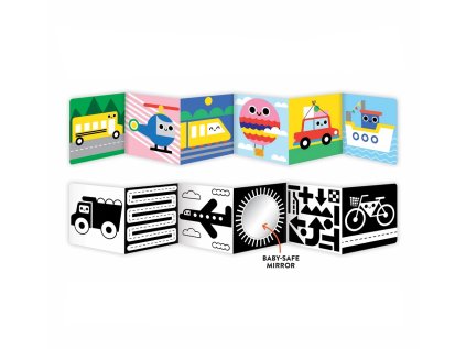Mudpuppy Obojstranná knižka so zrkadielkom Dopravné prostriedky