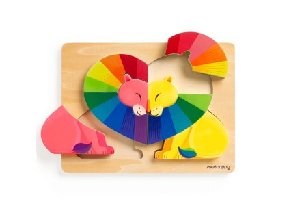 Mudpuppy Drevené puzzle Láska v divočine