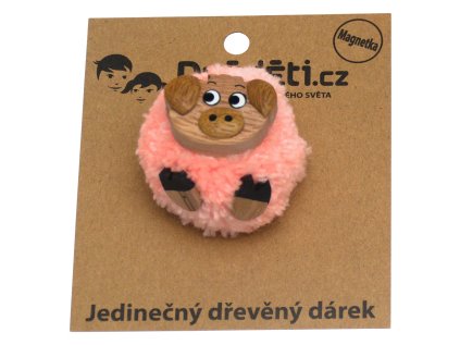 2Kids Toys Drevená magnetka veľká brmbolec Prasa