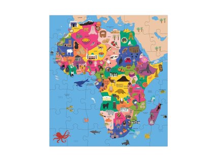 Mudpuppy Zemepisné puzzle Mapa Afriky 70 dielikov
