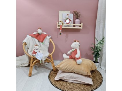 Doudou Plyšový muchláčik žirafa Couleurs Savane 25 cm