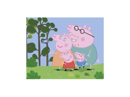 Dino Drevené obrázkové kocky Peppa pig Veselý deň 20 kociek