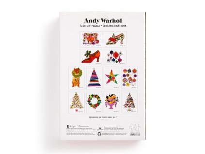 Galison Puzzle 12 vianočných dní Andy Warhol 12x80 dielikov