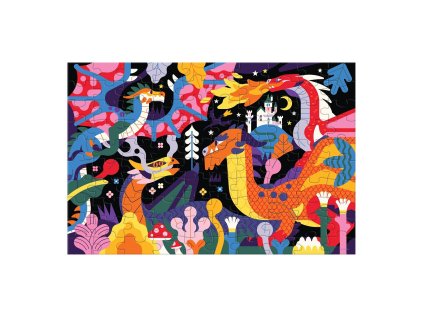 Mudpuppy Puzzle Draci - svieti v tme 100 dielikov