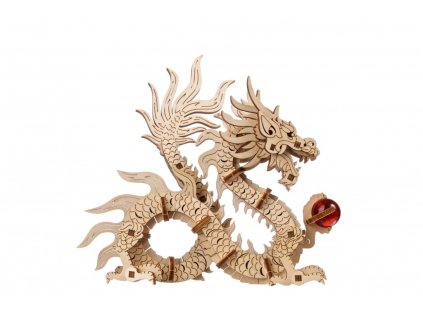 Ugears 3D drevené mechanické puzzle Drak