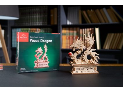 Ugears 3D drevené mechanické puzzle Drak