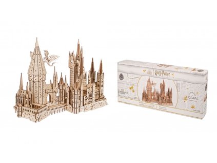 Ugears 3D drevené mechanické puzzle Hrad Bradavice, Harry Potter
