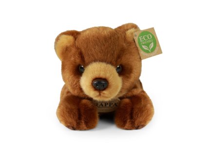 Rappa Plyšový medveď hnedý ležiaci 20 cm ECO-FRIENDLY
