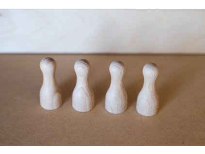 BeWooden Drevený lesný panáčik Bukáček 4 ks
