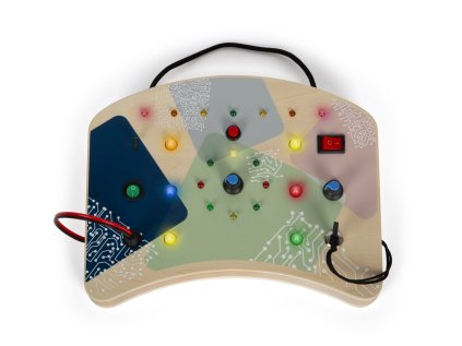 small foot Motorická doska s LED svetlami a vypínačmi