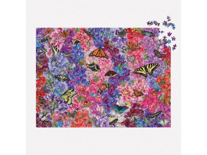 Galison Puzzle Motýle v sladkých hráškoch 1000 dielikov