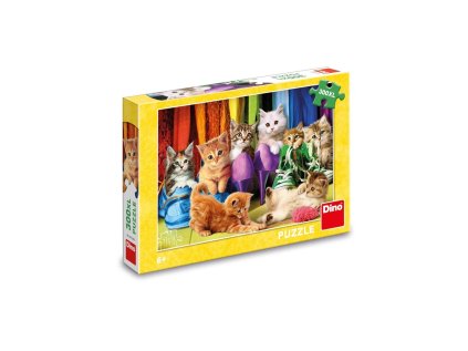 Dino Puzzle Farebné mačiatka 300 XL dielikov