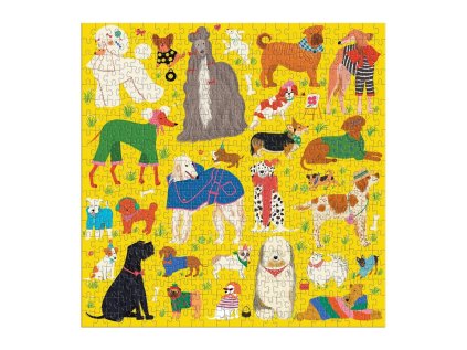 Galison Puzzle Štýloví psy 500 dielikov