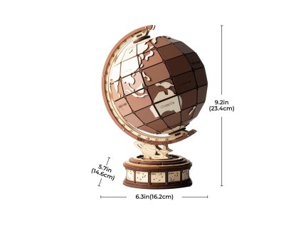 RoboTime 3D drevená skladačka Glóbus a divy sveta