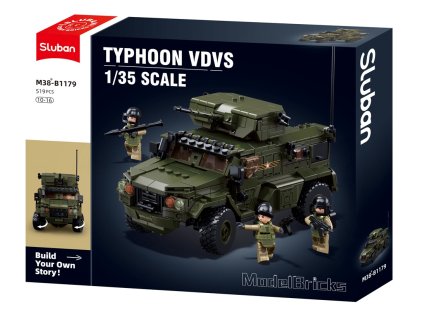 Sluban Model Bricks M38-B1179 Obrnené bojové vozidloim Typhoon VDVS v mierke 1:35
