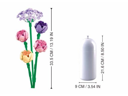 Sluban Flowers M38-B1101-17 Pivonky vo váze