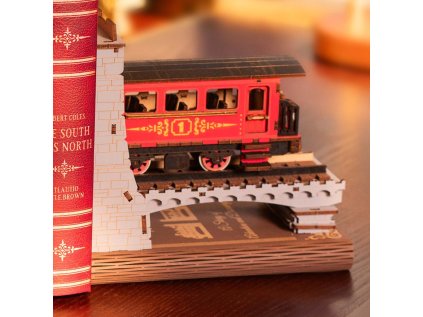 RoboTime 3D skladačka Zarážka na knihy Historický parný vlak