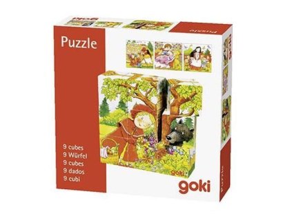 Goki Drevené kocky Rozprávky 9 ks