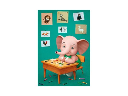 Dino Puzzle triangel Sloník Mio 24 dielikov