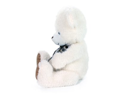 Rappa Plyšový medveď s mašľou a záplatou 27 cm béžový