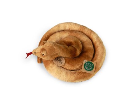 Rappa Plyšový had hnedý 90 cm ECO-FRIENDLY