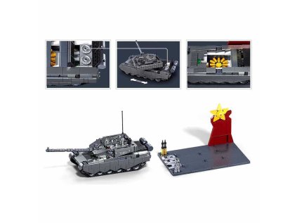 Sluban Model Bricks M38-B1234 Tank ZTS-99AS v mierke 1:35