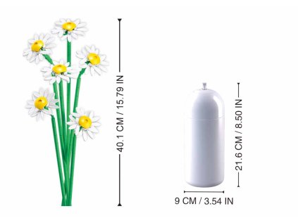 Sluban Flowers M38-B1101-16 Kopretiny vo váze