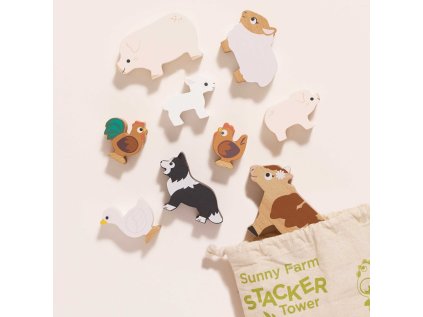 Le Toy Van Skladacia veža Farma nový design